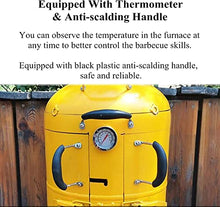 NEWCES Safety Certification Luxury Standing Charcoal Grills Barbecue Grills & Smokers Large Capacity Smokeless BBQ Grill Barbecue Tool Kits for Outdoor Picnic Patio Backyard Camping