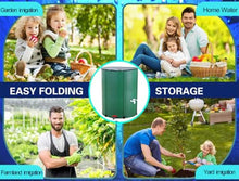 HEFJIAYCIQ Rain Barrel with Spigots and Overflow, Collapsible Rain Barrels to Collect Rainwater from Gutter, for Outdoor/Garden/Lawn,Black,1000L/100x125cm