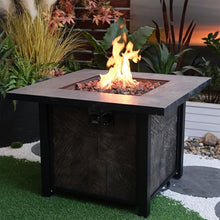 50000 BTU CSA Certified Square Gas Fire Pit Table for Outdoor Patio – 32" Propane Fireplace with Lava Rocks & Stainless Steel Burner