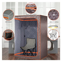 DKDZZXHUS Portable 2 Person Sauna Tent Home Sauna Kit Double Full Body Large Space Spa 4L Steam Machine