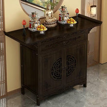 BTOIASYHF Personal Shrine Altar Table for Day of The Dead - Meditation and Prayer Cabinet, Buddhist Niche Offering and Incense Table, Perfect for Home Use.