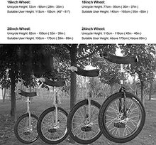 JINCAN 24" Unicycle Freestyle Cycling Pedal Bicycle Outdoor Balance Sports