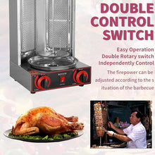 WEIMILOR Vertical Rotisserie Shawarma Machine, Sharma Machine, Rotating Grill, Shawarma Grill, Rotisserie Oven,Chicken Rotisserie Machine,Gas