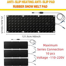 WRTYHGVGT Snow Melting Mat, Ice Melting Mats, Slip-Proof Heated Walkway Pad, with 6 ft Long Power Cord, USB Series Connection,10 Pack,10inx15in