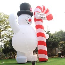 Christmas Giant Inflatable Abominable Bumble Snowman with Led Lights Outdoor Yard Decorations, Blow Up Snow Monster Winter Outside Decor for Xmax Holiday Party Garden Lawn (White-Model 2, 28ft 8.5mH)