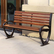 TGBHM 3-Seater Outdoor Garden Bench 59-Inch Weather-Resistant Metal Porch Chair Cast Aluminum Frame Load-Bearing 1200LBS with Backrest and Armrests,Glass Fiber Reinforced Plastic-One Size