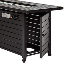 Hiland AFP-RT Propane 50,000 BTU Fire Pit, Retangular, Matte Black