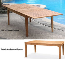 WholesaleTeakFurniture Grade-A Teak Wood Extra Large Double Extension 122" Caranasas Rectangle Dining Table #WFDT118CR