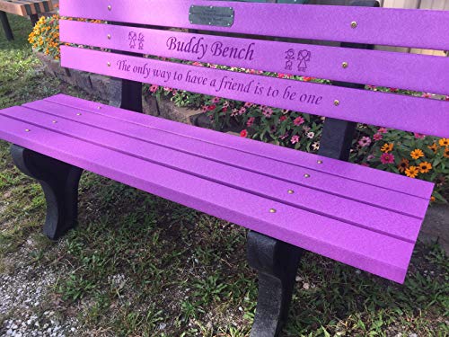 The Roudebush Company Buddy Bench with Recycled Plastic Frames Purple