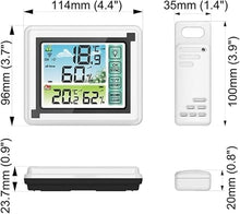 Indoor Outdoor Digital Weather Station Records ℃ ℉ Temperature Meter Humidity Monitor Weather Clock Hygrometer