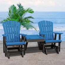 American Furniture Classics Double Glider with Table Blue and Black