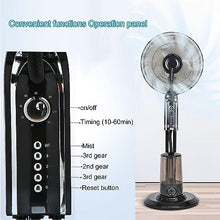 CUTPOIY Outdoor Misting Fan with Water Tank, Oscillating Cooling Fan for Patio Garden, 3 Speeds, Timer, Shaking Head
