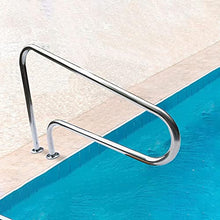 Pool Handrail Swimming Pool Safety Hand Rail Swimming Pool Handrails, 304 Stainless Steel Pool Hand Rail Easy-to-Install with Base, Stainless Steel Pool Railings for Garden Backyard Pools, E ( )