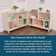 Angeles Mobile 2-Shelf Fold-N-Lock Storage Creamy Birch