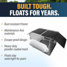 Outdoor Water Solutions Floating Turtle Trap – Heavy Duty Aluminum Frame, No Bait Required, Humane & Maintenance Free Traps for Ponds, Lakes, and Aquatic Wildlife Control - Made in The USA