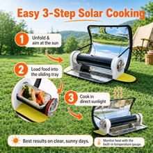 Solar Oven BBQ Cooker - Compact Portable 4.5L Camp Stove for Outdoor Cookin