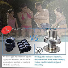 ZEELYDE Pool Grab Handrail / Pool Ladder, Pool Safety Handrail, Sturdy Pool Safety Handrails, 31.5 x 31.5 Inch Pool Handrail, Premium 304 Stainless Steel Pool Handrail for Recessed Swimming Pools with