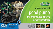 Blagdon Midipond High Performance Pond Pump to Run Fountains, Waterfalls & Filters, 5 Fountain Heads, Adjustable Extension Pipes, Fittings Included, Easy Clean, for Ponds up to 4620 litres, Black