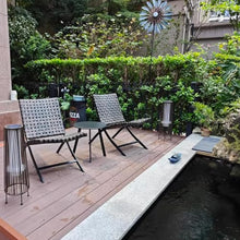 Apk i bc Durable Garden Furniture,Patio Lounge Chair,Easy to Store, Lightweight and Rust-Proof Aluminum Alloy Frame, Suitable for The Living Room, with 2 Chairs and 1 Table.(Brown,56.5 * 81 * 82.5)