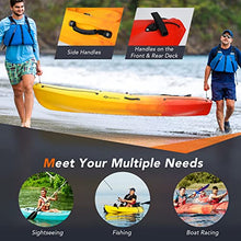 GLOBALWAY 10.2FT Sit-On-Top Fishing Kayak with Paddle Yellow/Orange
