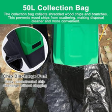 2400w Electric Wood Chipper Shredder Mulcher,4500rpm,40mm Capacity,50l Bag