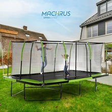 Upper Bounce Rectangle Trampoline Set with Premium Enclosure System Green/Black