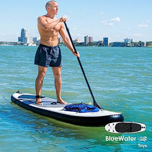 Blue Water Toys Inflatable Crossover Stand Up Paddle Board/Kayak Kit White and Black
