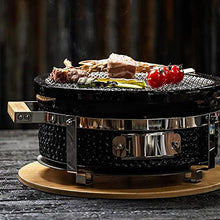 JTYMZYY Japanese Style Charcoal Grill Table, Portable Ceramic BBQ Grill with Wire Mesh Grill and Base,Tabletop Household Barbecue Tools for Outdoor Charcoal Barbecues Camping (Size : Round)