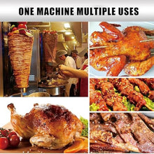 LwiftGal Gas Kebab Machine,360 ° Rotating Rotisserie Oven,Barbecue Cookware Machine,Vertical Doner Kebab Grill Machine,Barbecue Cookware Machine for Restaurant,Silver-L