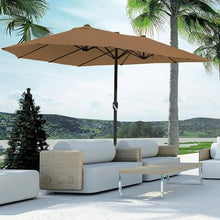 GFJYKDL Double-Sided Patio Umbrella Replacement Canopy - Waterproof Khaki Fabric for Cantilever Umbrella - Durable Parasol Cover for Outdoor Shade and Protect,Khaki-270cm/9ft-12 Ribs