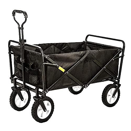 Handcart Outdoor Folding Utility Wagon Folding Wagon Cart Heavy Duty Camping Trolley Garden Cart Load-Bea100kg / 220lbs/Styl(Style 3)