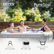 INTEX PureSpa 6 Person Inflatable Hot Tub with Energy-Efficient Spa Cover
