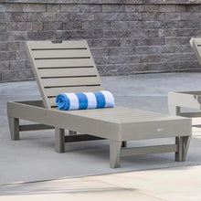 Highwood Professional Commercial Grade Pinehurst Chaise Lounge, Harbor Gray