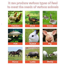 TXMACHINE Electric hay Cutter Silage Machine Robotic Lawn Mowers 800kg/h hay Cutter Machine Grass Cutter for Chaff,Corn Straw,Rice Straw,Elephant Grass with 4 Blades (220V/50HZ, red Color)