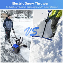 Electric Snow Thrower 120V 15Amp Corded Snow Blower w/ 180° Chute Rotation