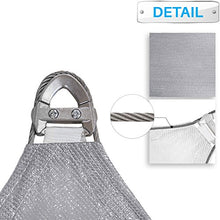 Patio Triangle Super Ring Sun Shade Sail Light Gray 44' x 48' x 65.1'