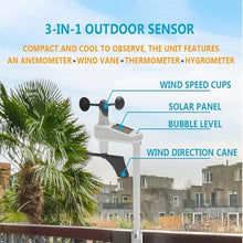 HeiDD Home Weather Stations with Measure Temperature,Humidity,Wind Speed Wind Direction,Multifunctional Weather Station