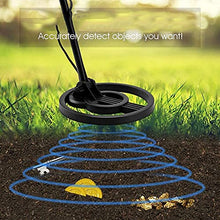 ZOCWJK Classic Metal Detector with 21cm Waterproof Search Coil, Adjustable Lightweight Metal Detectors for Kids Adults, Powerful All Metal Detector Practical and Convenient(