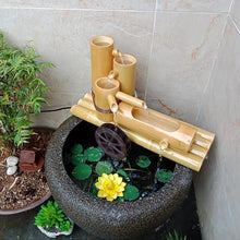 GenSDH Natural Bamboo Water Fountain, Zen Feng Shui Garden Fountain, Circulating Water Ornament for Fish Tank, Waterscape Decoration, for Bird Bath, Pond, Backyard, Garden, 27.6,27.6in(70cm)