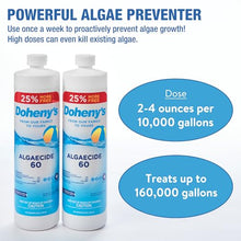 Doheny's Algaecide 60 | Pro-Grade, Metal-Free & Non-Foaming | Prevents All Algae Types | No Stains or Clouding | Safe for Salt, Chlorine & Bromine Pools | Treats 160,000 Gallons | 12 x 40oz (480oz)