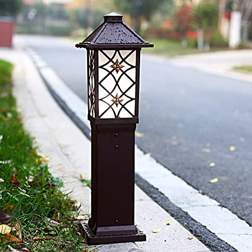 ZEELYDE Post Lights Outdoor,Outdoor Waterproof Garden Light Metal Glass Lampshade Floor Lamp Villa Landscape Community Decoration Aisle Lawn Light Night Terrace Lighting Lighting Fixtures