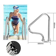 MSHOSAC Sturdy Pool Safety Handrails Swimming Pool Handrails, Stainless Steel Pool Railings Safe Non-Slip with Quick Mount Base, Swimming Pool Hand Rail for Inground Pool Entry, Easy to Instal