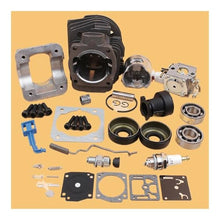 XZHBRZ 44mm Cylinder Pan Carburetor Bearing Oil Seal Choke Throttle Rod Kit Fit for 340 350 345 Chainsaw Motor Engine Spare Parts