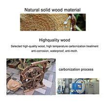 Wooden Water Wheel Fountain for Garden Patio Pond Pool, Vintage Outdoor Indoor Balcony Ornamental Waterfall Fountain, Feng Shui Wheels Fountain Yard Decorative Outdoors, with Water Pump and Stand