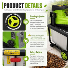 YUDINGKVN Leaf Mulcher Electric Wood Chipper & Shredder for Yard Waste Leaf