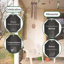 Lambright Chimes Dream Maker Engraved Wind Chime Personalized Memorial Gift, 64" Tall, Black - Amish Made in USA