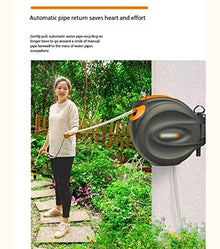 Garden Hose Kit, Automatic Retractable Hose Reel, Infinite Water Shape Adjustment, Wall Mount and 180 Degree Swivel Bracket, Ideal for Garden Watering