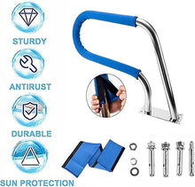 Pool Handrail Handle Grab Rails Swimming Pool Rail Pool Railing Premium Stainless Steel Pool Hand Rail for Inground Swimming Pool,Pool Handrail with Flange Quick Mount Base