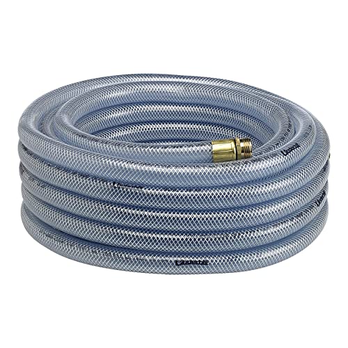 Underhill UltraMax Commercial Garden Water Hose, Heavy-Duty, Flexible, Anti-Kink, Non-Conductive, 600 psi, H75-125C, ¾ Inch x 125 ft, Clear