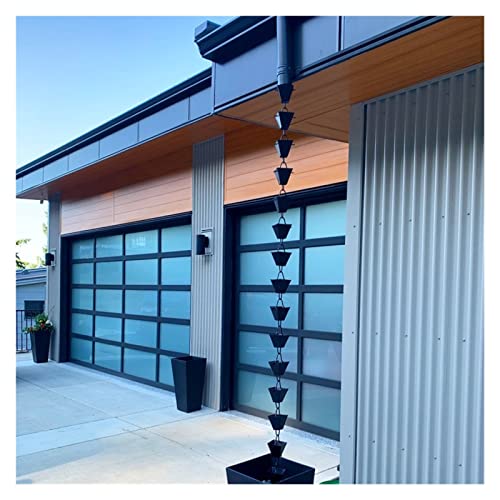 Rain Chains 8.5ft Aluminum Alloy Rain Chains For Downspouts, Rain Catcher Chain For Gutters For Heavy Rain, Rain Chain Petal Temple Drainage Chain Temple Decoration Functional and Decorative for Gutte